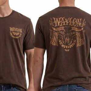 Men's Waylon Jennings Ramblin Man 1974 Tour Graphic T-Shirt Wrangler Sz XL/2X/3X